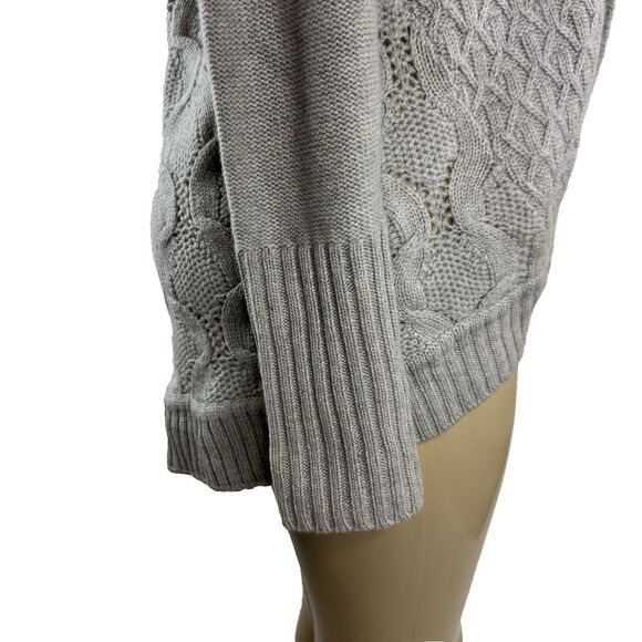 Kinross Cashmere Cardigan Sweater Size XS Gray Cable Knit Open Front Capsule - Picture 4 of 12